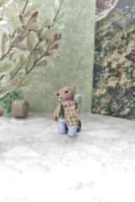 Dekoracje qletta clay bajkowa figurka, bobra, bóbr, drwal, miniaturowa dzikie zwierzę