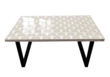 Beige artdeco nowoczesny stolik loft kawowy do salonu stoły art and texture loftowy