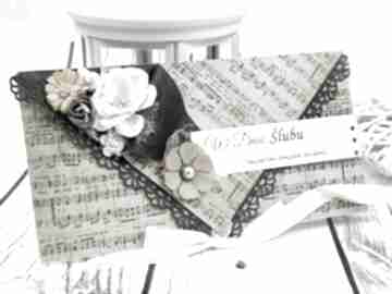 z okazji ślubu - weselna melodia scrapbooking shiraja ślub, wesele, koperta, kartka