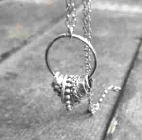 Naszyjnik srebrny treendy oksydowany, biżuteria autorska, ze srebra, na prezent, upominek