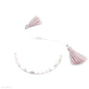 Bransoletka minimal - pale pink ilovehandmade, boho, delikatna, lato, wakacyjna