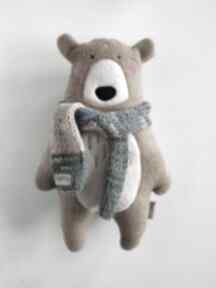 Miś z szalikiem - leśna przytulanka maskotki bamsi bear, prezent, pluszak, wyjątkowy
