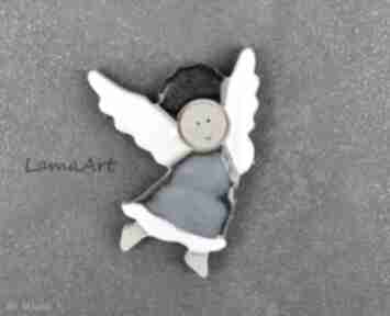 Aniołek śnieżynka magnesy lama art magnes, anioł, ceramiczny