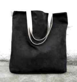 Tote XXL "black gold" bags philosophy torba, torebka, alkantara, plażowa