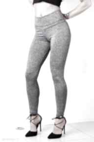 Szare melanŻowe modelujĄce legginsy damskie push kobiece sportowe