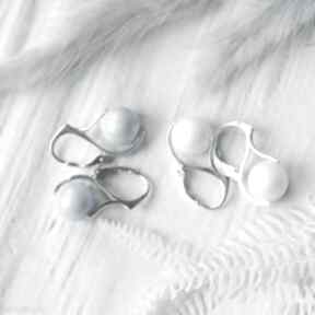 Komplet kolczyków srebrne kolczyki swarovski: walentynki biżuteria - pereł