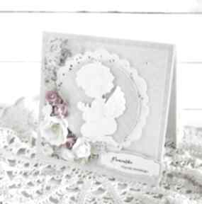 Pamiątka chrztu św w pudełku, 635 scrapbooking kartki vairatka handmade chrzest, chrzciny