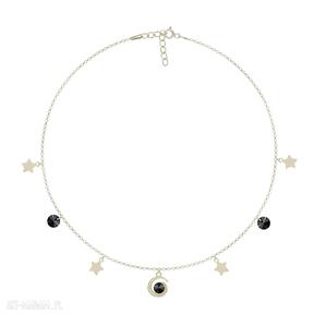 Choker księżycem gwiazdkami swarovskim kolekcja cosmic swarovski