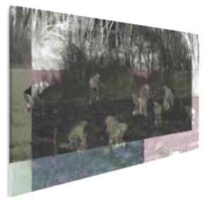 Obraz na płótnie - żniwa pole 120x80 cm 45801 vaku dsgn, ludzie, pejzaż, abstrakcja