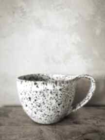 Duży - kropki ceramiczny na herbatę w kropeczki, kubek dla kawosza