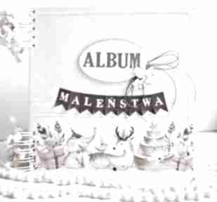 Album maleństwa różowy 25x25cm scrapbooking albumy zuziucha, prezent, chrzest, pamiątka