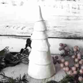Śnieg: ośnieżona choinka biała boże narodzenie - dekoracje na święta ceramiczne dodatki badura