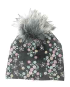 Czapka beanie pompon z futra bellafeltro, czapa, prezent, urodziny, nadruk