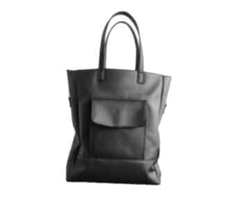 Shopper bag - czarny na ramię torebki niezwykle elegancka, nowoczesna, pakowna, prezent