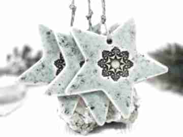 Na święta upominek? Ceramiczne gwiazdki choinkowe - turkus dekoracje świąteczne fingers art