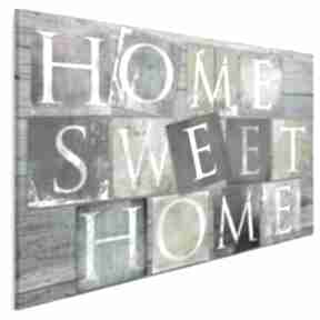 Obraz na płótnie - home sweet 120x80 cm 34001 vaku dsgn, napis, litery, drewno, deski