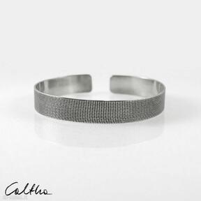 Kratka - srebrna 2205-09 caltha, regulowana bransoleta, prosta minimalistyczna biżuteria