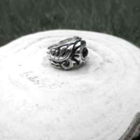 Duży, srebro próby 925 onyx pierścień - onyxem pierścionek kwiat: czarny