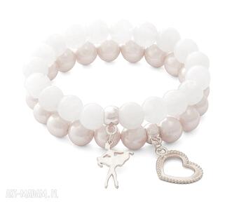 Valentines day moon jade salmon pearl jadeit perła baletnica