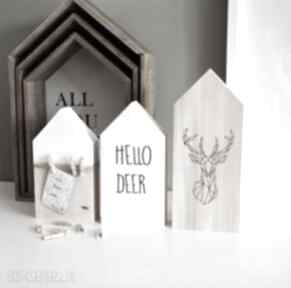 3 hello deer dekoracje wooden love domki, domek, drewniany, drewna, skandynawski, jeleń