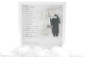 Anioły z hymnem o miłości wyjątkowy prezent ślubny ślub angel style, obrazek z hymn