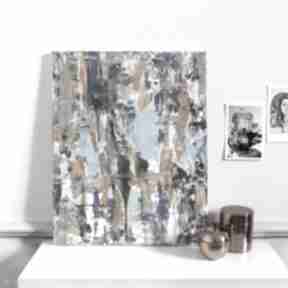 Abstrakcja obraz nowoczesny akrylowy "miejsca" do salonu wirginia bryll, technika akrylu