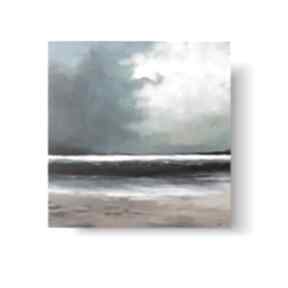 Plaża akrylowy formatu 60 cm paulina lebida pejzaż, kwadrat, akryl, obraz, płótno