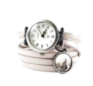 Bransoletka, zegarek - medytacja skórzany, antyczny brąz zegarki lili arts, pasek