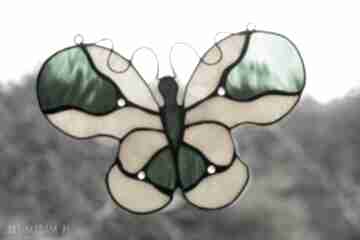 Słonecznik kropelkowy witraże pi art witraż, wiosna, motyl, zawieszka, okno