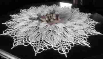 na drutach, 82 cm arte dania obrus, serwetka, koronka, okrągły, ręcznie robiony