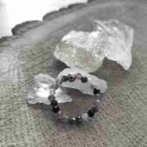 Pierścionek z turmalinem - cherry blossom VIII reveal elastyczny, z kamieniami, z minerałami
