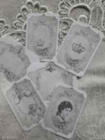 Naklejki "królewskie kartki vintage world technika scrapbooking, dekoracja przedmiotów