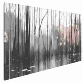 Obraz na płótnie - abstrakcja linie las drzewa 120x80 cm 118701 vaku dsgn, do salonu