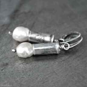 Srebrne kolczyki z perłą typu barok kissa anna srebro, perły