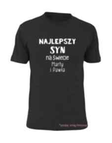 Koszulka z nadrukiem dla syna, synów, najlepszy syn, prezent na urodziny od rodziców, synuś