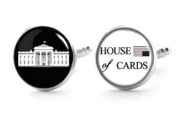 House of cards - spinki do mankietów eggin egg, flaga, karty