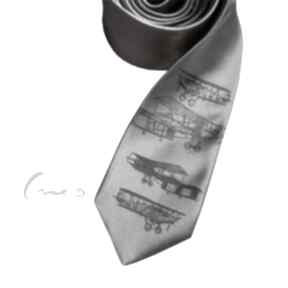 z nadrukiem - krawaty gabriela krawczyk krawat, nadruk, samolot, aeroplan, prezent, samoloty