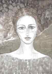 Obraz oryginał na płótnie 50x70 cm - anne creo - ania shirley, kobieta, dziewczyna