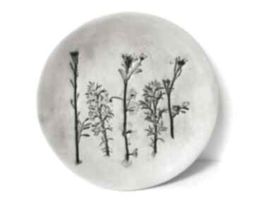 Dekoracyjny talerzyk z roślinkami dekoracje ceramika ana organiczny, mały roślinna
