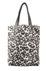 Torba mr M xl - uszy skóra naturalna na ramię monkey machine shopper bag, panterka, pojemna