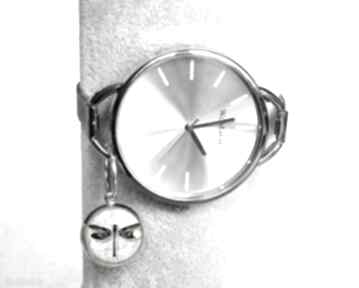 Zegarek z zawieszką zegarki gala vena, modny, blogerski, srebrny, duży