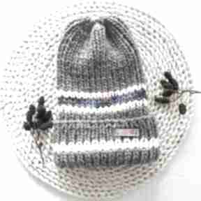 Wełniana z podwinięciem ręcznie robiona lucky hat zimowa czapka, prezent dla niej, beanie