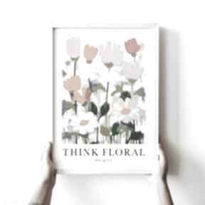 botaniczny kwiaty - format 40x50 cm hogstudio plakaty, plakat, do salonu, jadalni, dekoracyjny