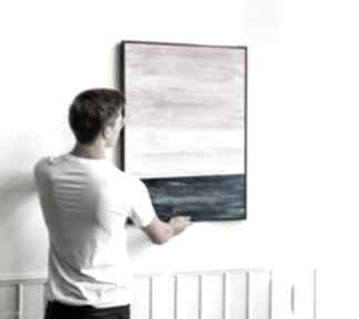 Obramowany abstrakcja horyzont - plakat w czarnej ramie format 30x40 cm