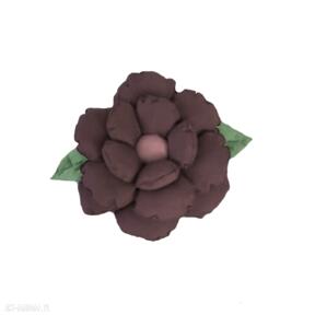 Burgundowa poduszka ozdobna kwiatuszek molicka, burgund, kwiatek, kwiatowa, kwiat