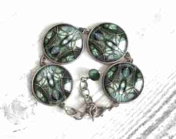 Szmaragdowa komnata: wyjątkowa piękna bransoleta gala vena zielona, morski, duża, niezwykła