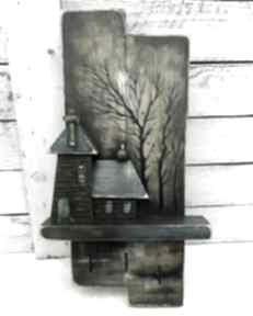 Drewniany - stara kapliczka wieszaki galeria fajny domek mały wieszaczek, na klucze, dekoracja