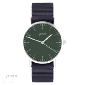 yenoo - simple zielony granatowy, nato, unisex zegarki zegarek, klasyczny, pasek, elegancki