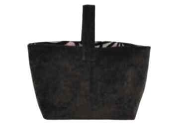 0003 brązowa torebka damska ręki shopper bag zakupy toucan