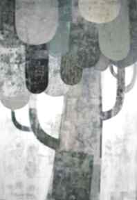 Obraz oryginał na płótnie 100x70 cm - sekrety drzewa III gabriela krawczyk, abstrakcja
